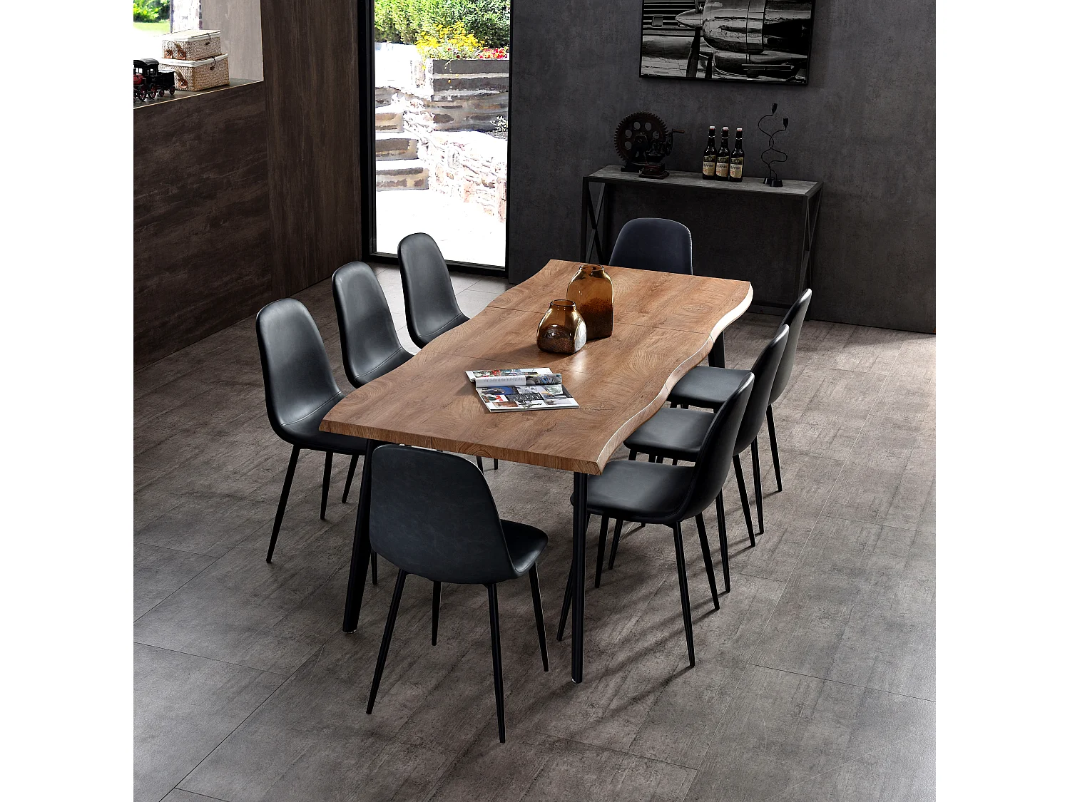 Table de Repas Extensible "Forest" 150-210cm Naturel