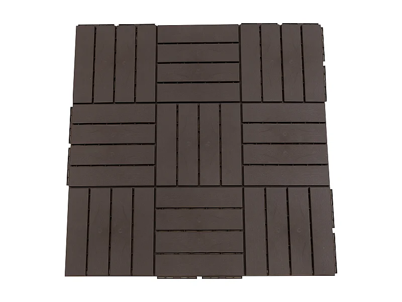 Baldosas cuadradas marrón 30x30x2 cm Outsunny