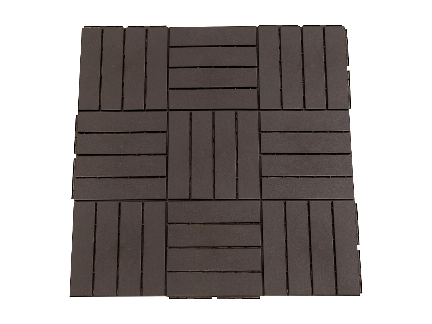 Baldosas cuadradas marrón 30x30x2 cm Outsunny