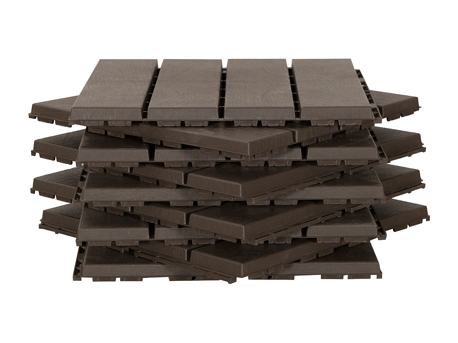 Baldosas cuadradas marrón 30x30x2 cm Outsunny