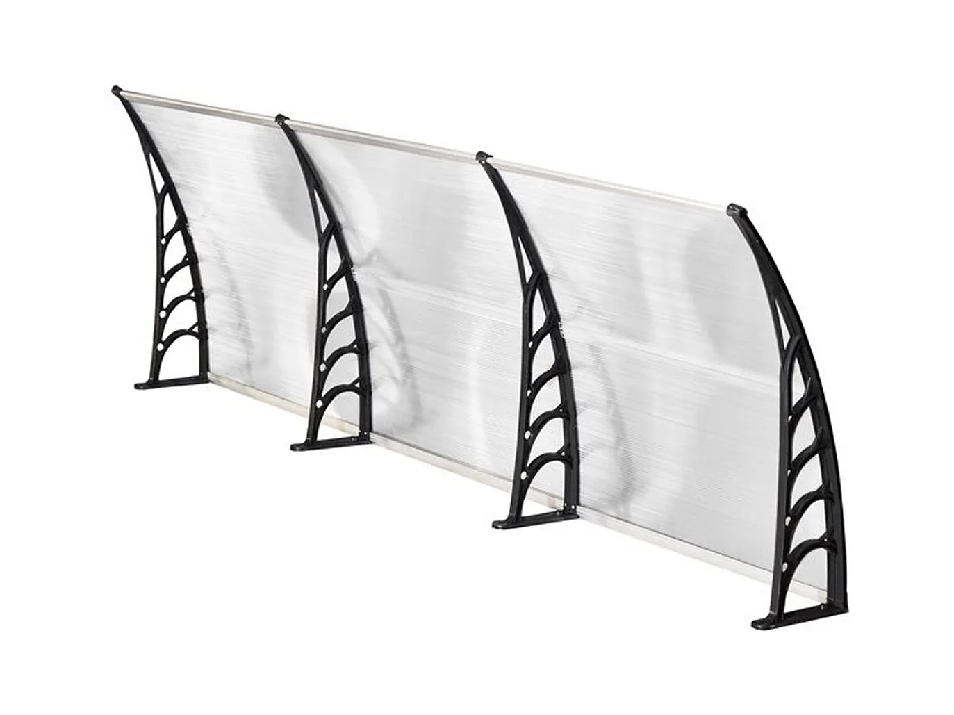 Tejadillo de protección transparente 90x295x23.5 cm Outsunny