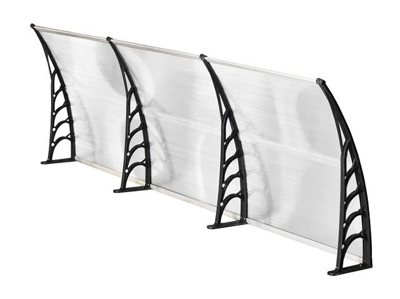 Tejadillo de protección transparente 90x295x23.5 cm Outsunny