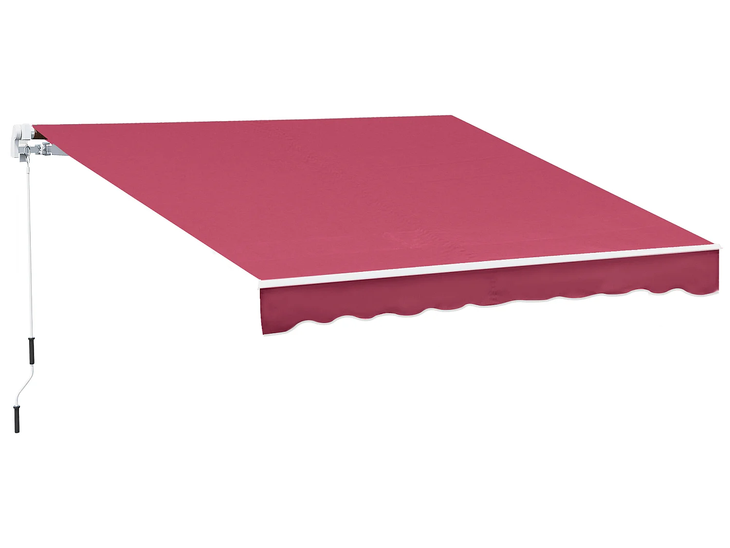 Toldo manual plegable rojo 395x245 cm Outsunny
