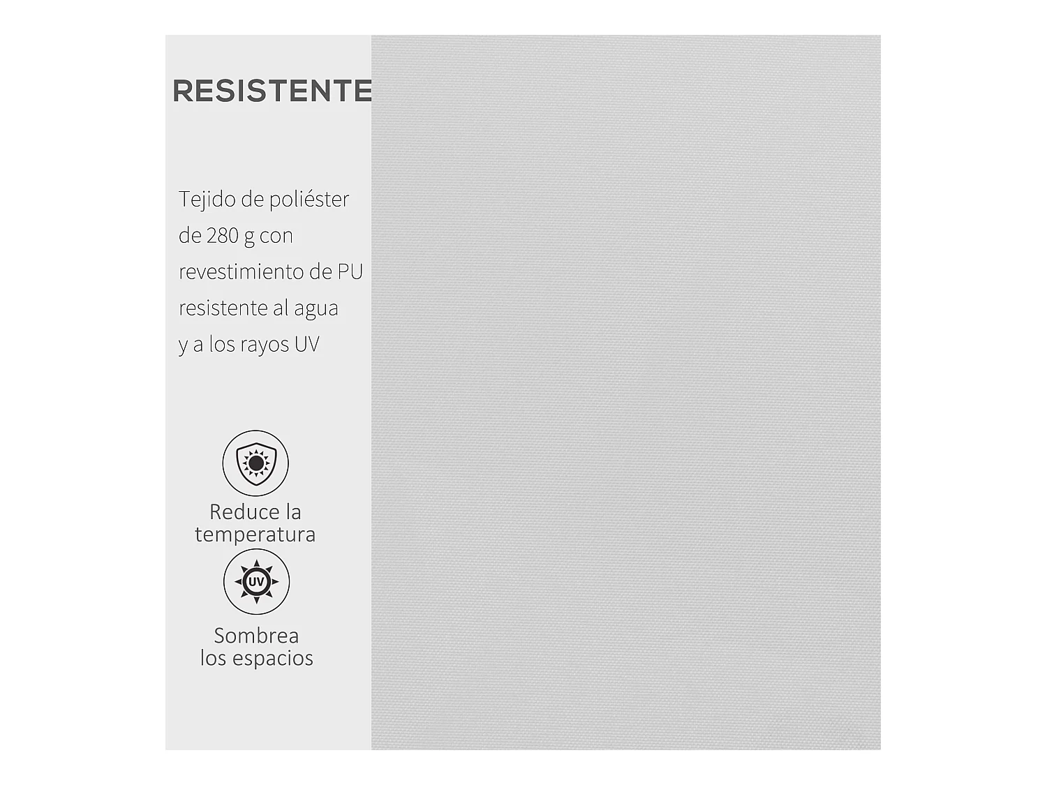 Toldo manual plegable blanco 350x250 cm Outsunny