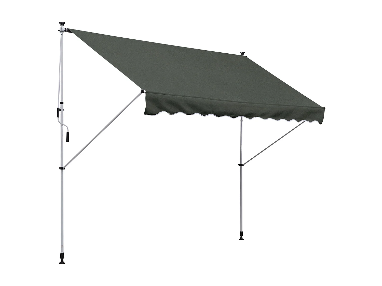 Toldo manual retráctil gris 300x150x280 cm Outsunny