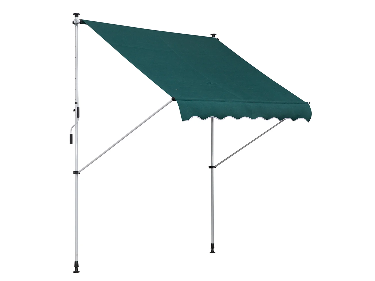 Toldo manual retráctil verde 200x150x280 cm Outsunny