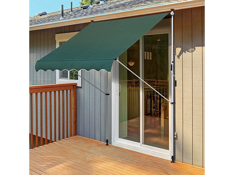 Toldo manual retráctil verde 200x150x280 cm Outsunny