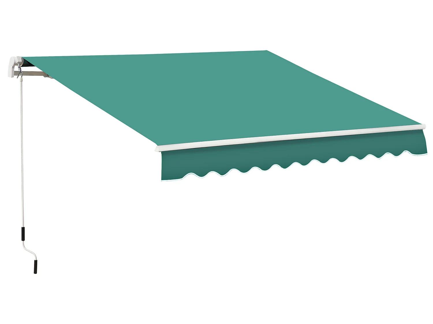 Toldo manual plegable verde 395x245 cm Outsunny