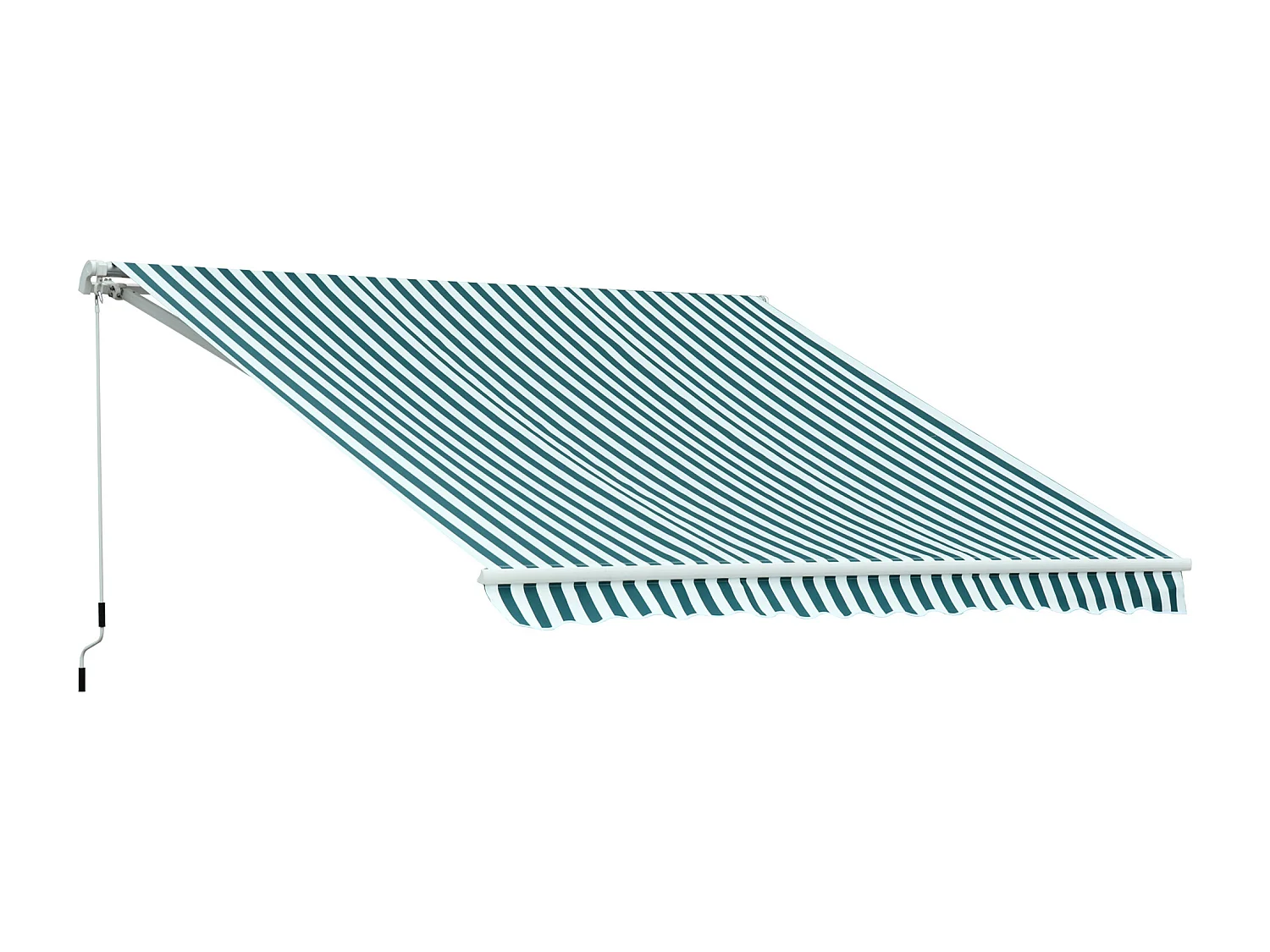 Toldo manual plegable verde y blanco 295x250 cm Outsunny