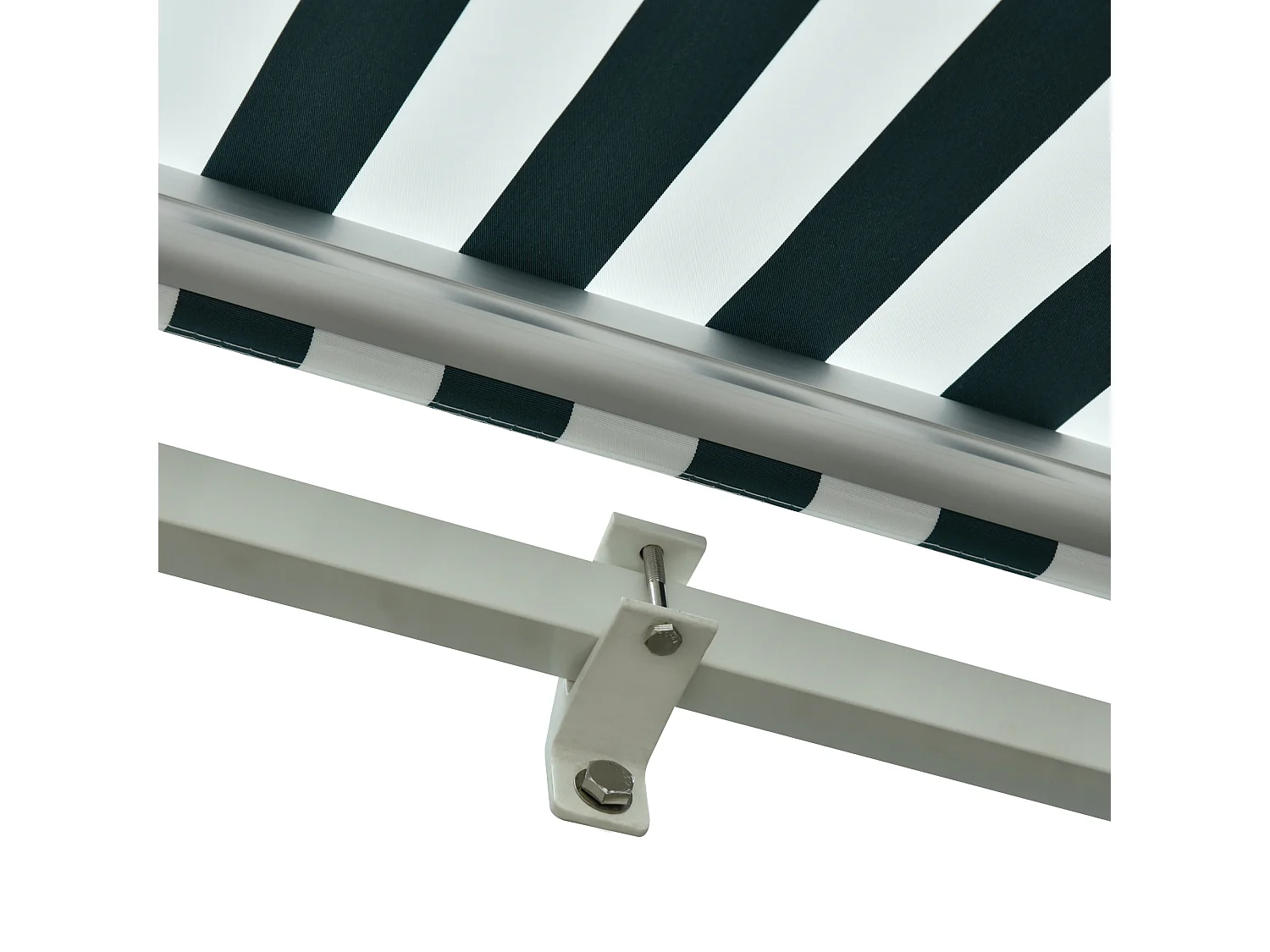 Toldo manual plegable verde y blanco 295x250 cm Outsunny