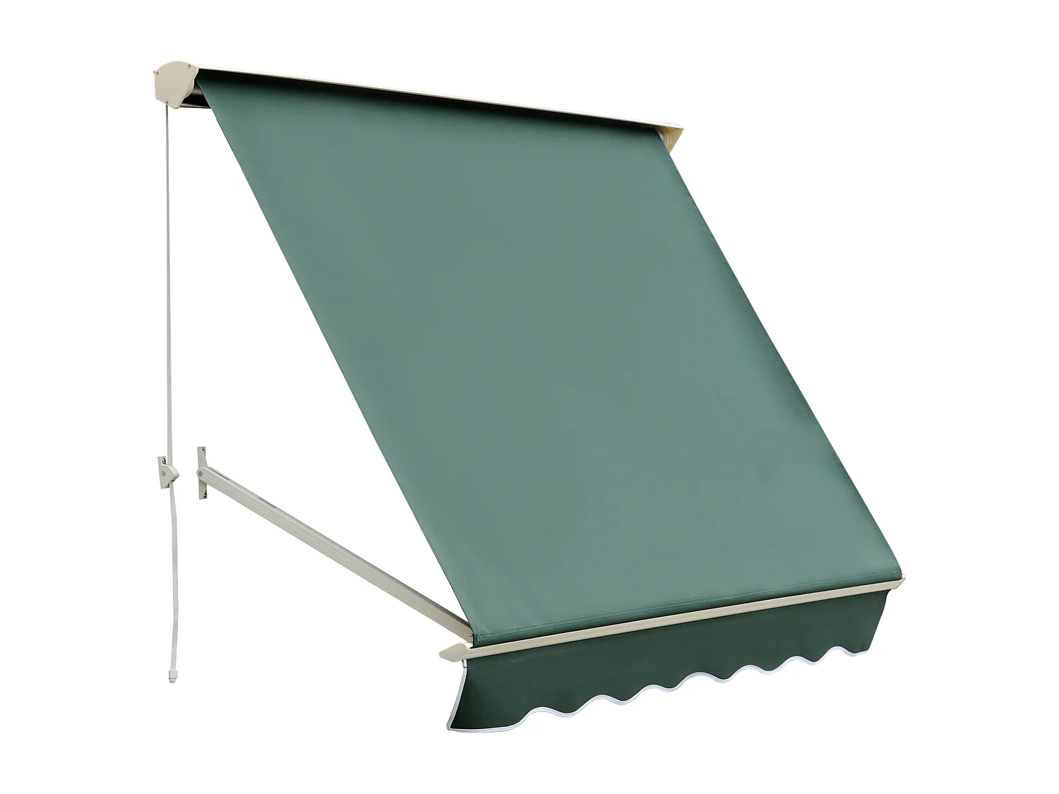 Toldo de ventana verde 180x70x0 cm Outsunny