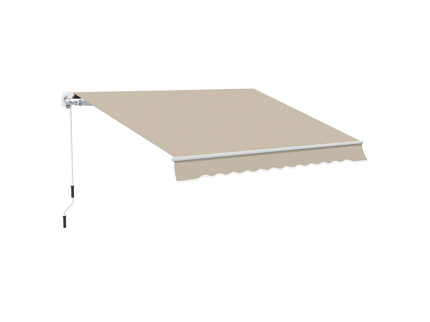 Toldo manual plegable beige 395x245 cm Outsunny