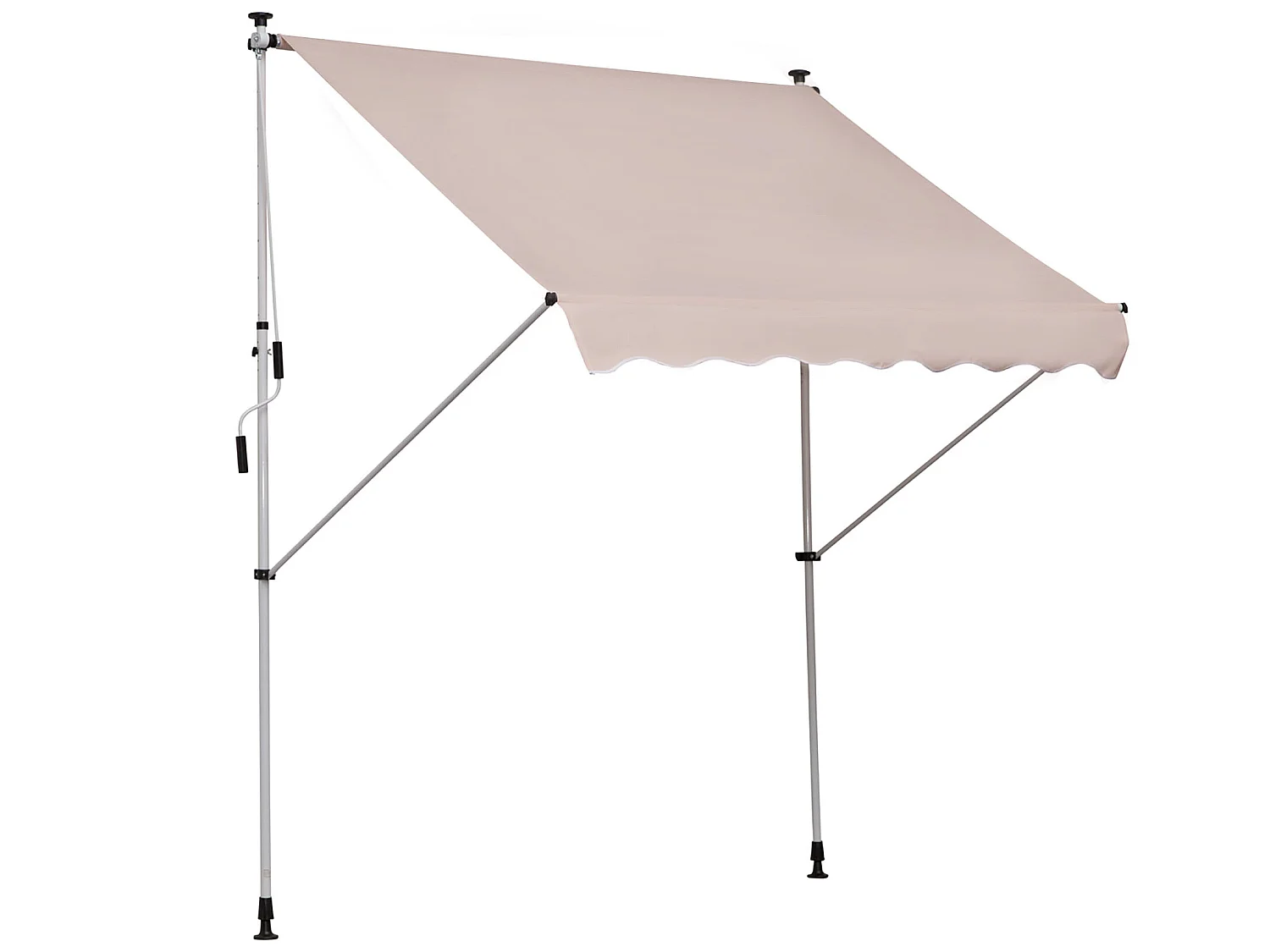 Toldo manual retráctil beige 200x150x280 cm Outsunny