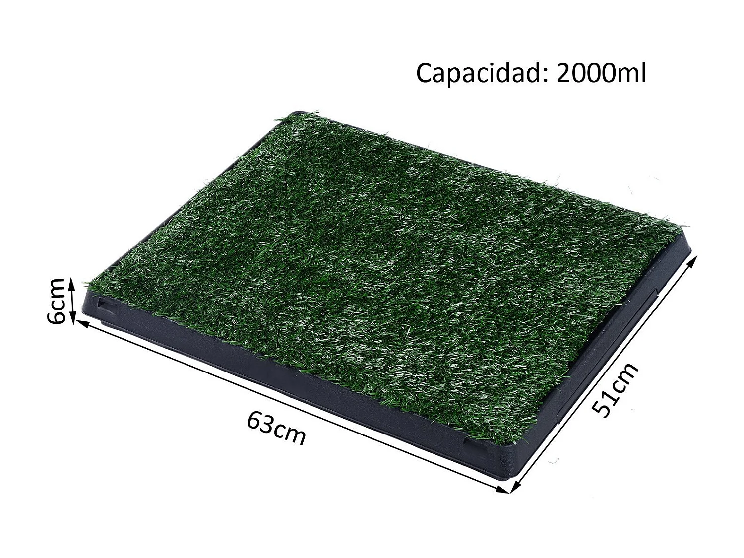 Inodoro de bandeja para perros verde 51x63x6cm PawHut