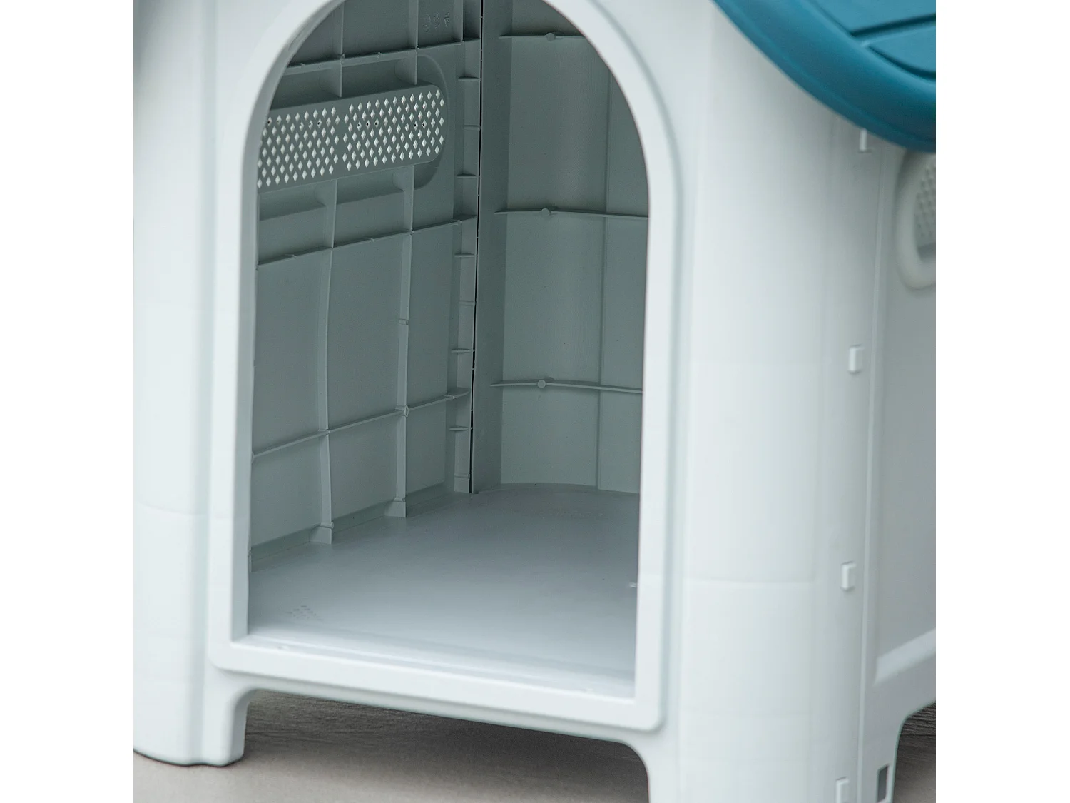 Caseta para perros azul y gris 59x75x66 cm PawHut