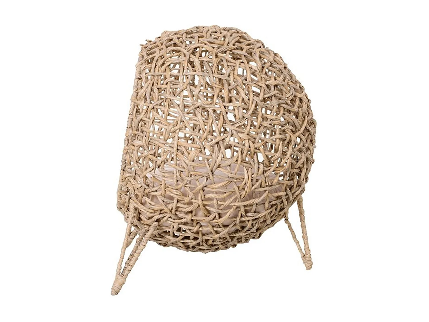 Casa de gato de ratán madera natural 52x58 cm PawHut