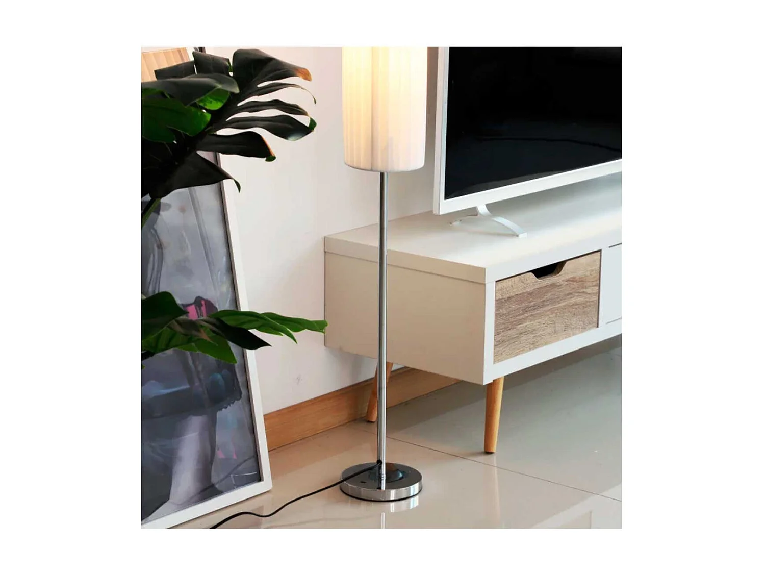 Lámpara de pie blanco 16x16x120cm HOMCOM