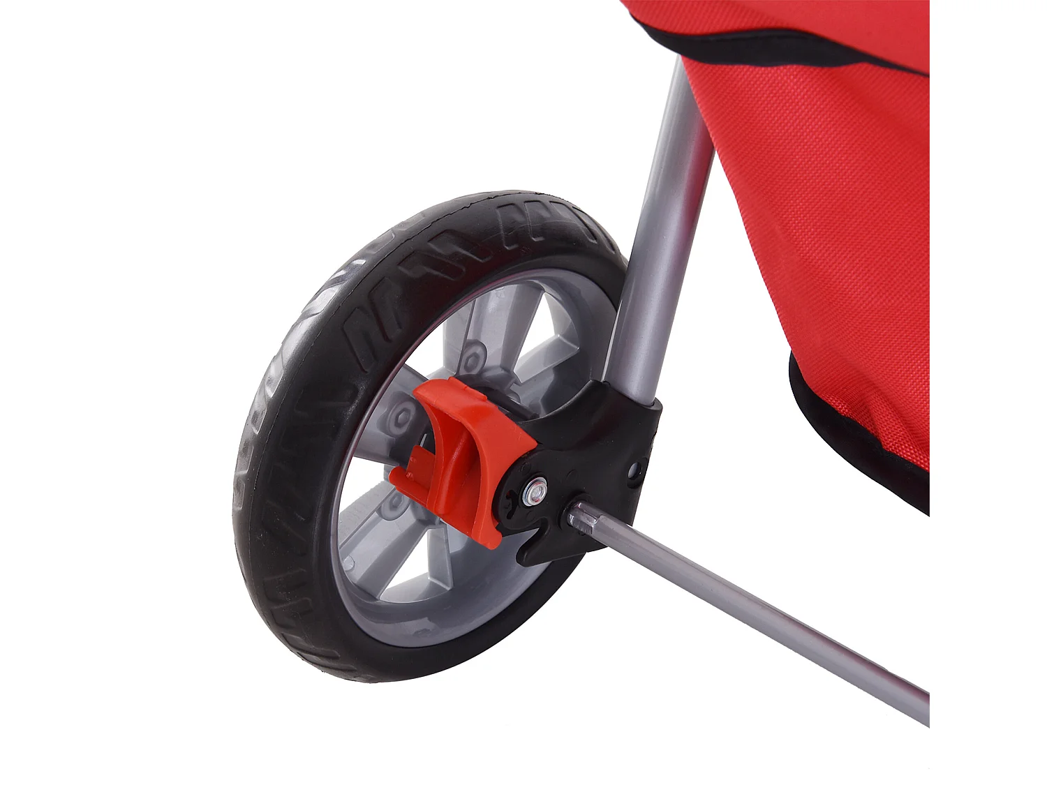 Cochecito para perro y gato rojo 75x45x97 cm PawHut