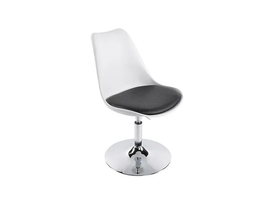 Chaise Design "Cosmo" 85cm Blanc & Noir