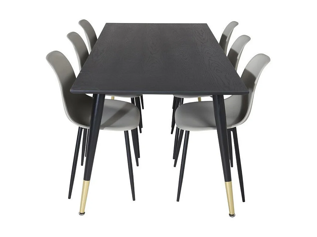 Dipp Table à manger 90x180cm, noir.