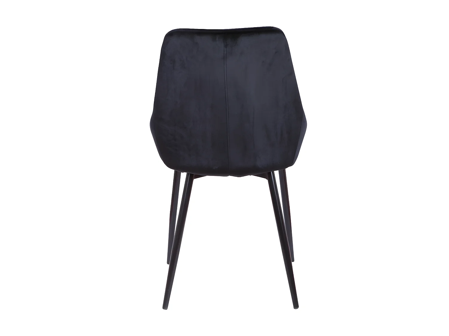 Zestaw 6 krzeseł MASURIE – Welur – Kolor czarny