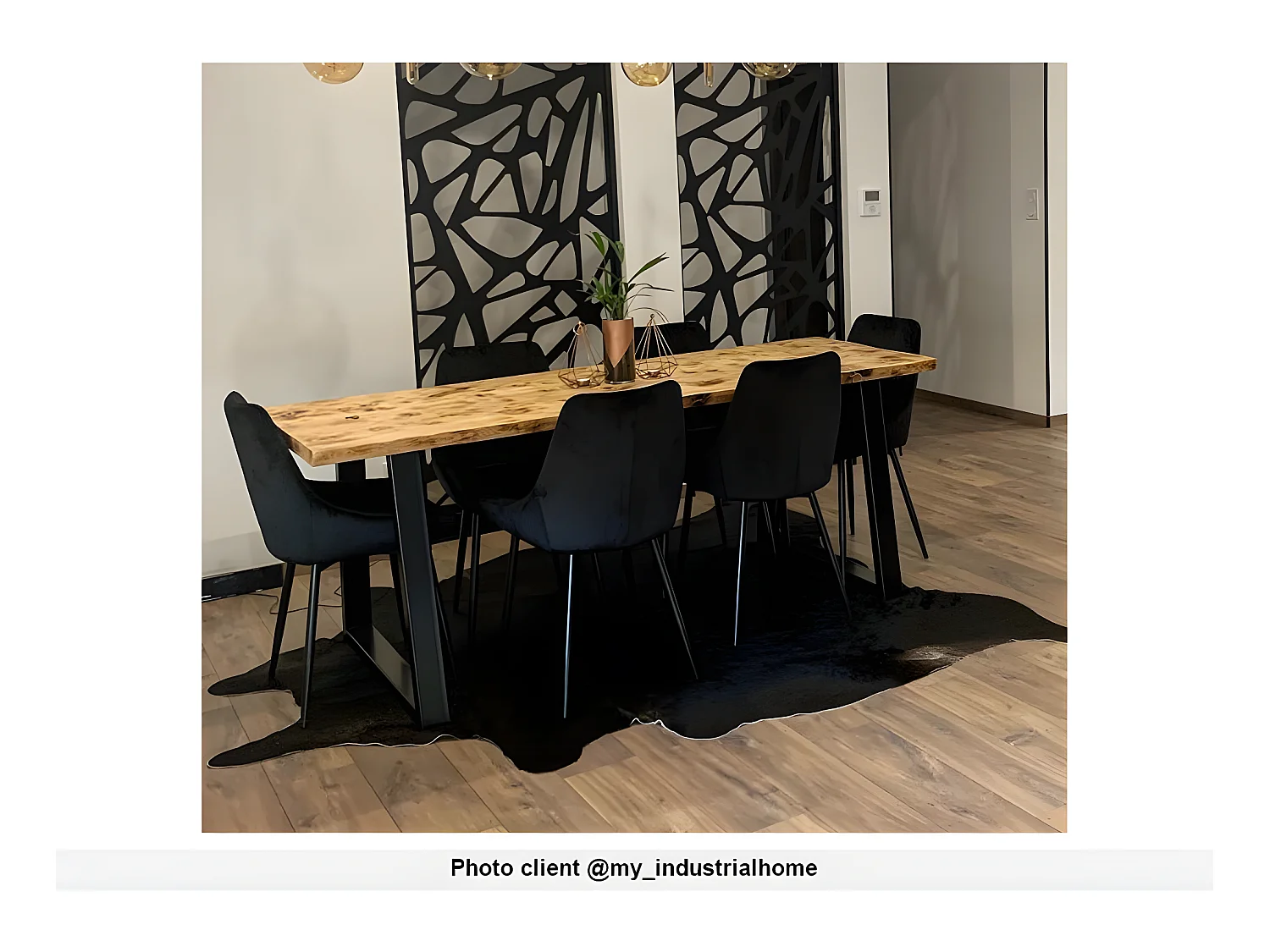 Zestaw 6 krzeseł MASURIE – Welur – Kolor czarny