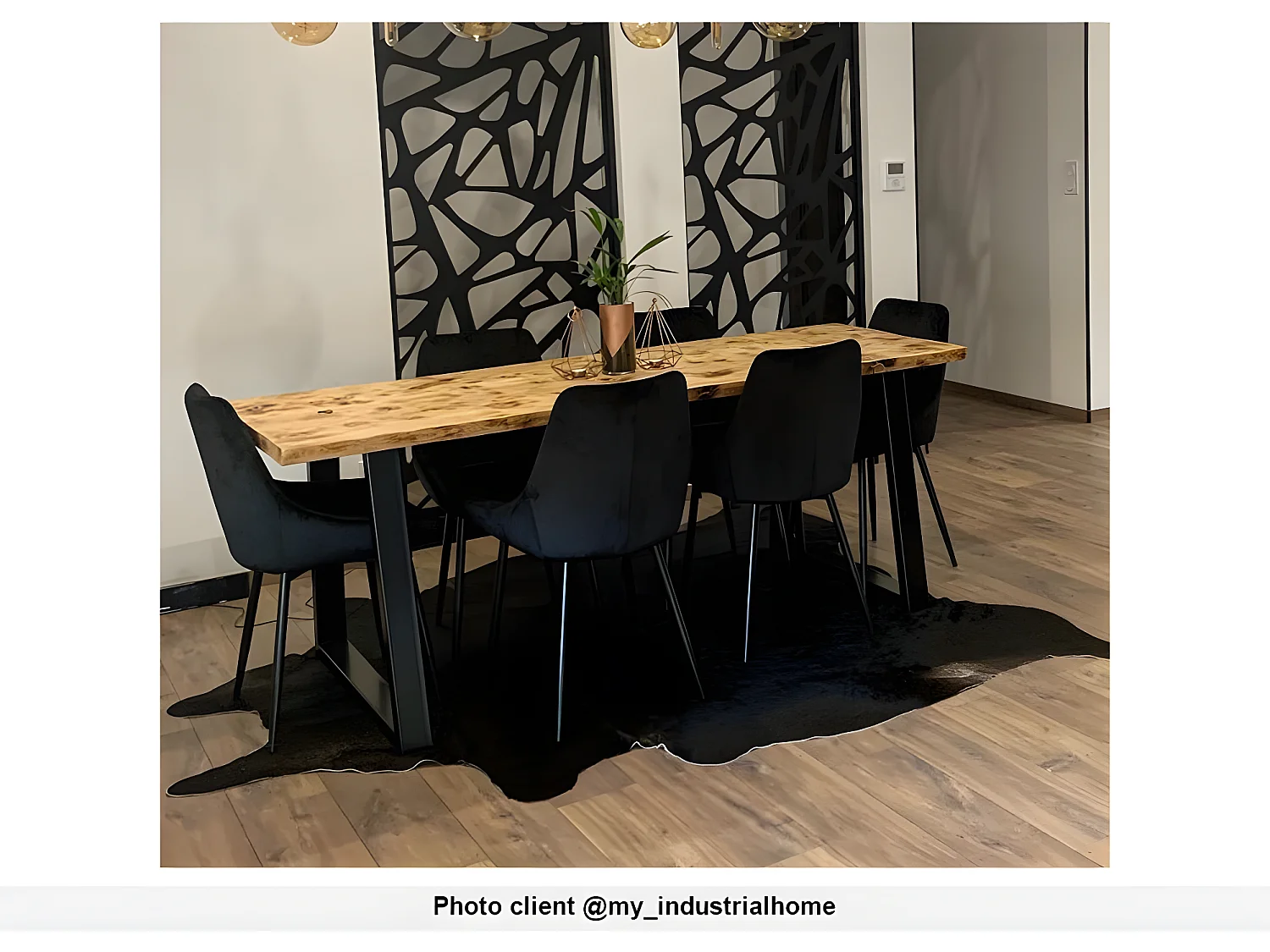 Set van 6 stoelen MASURIE - Fluweel - Zwart