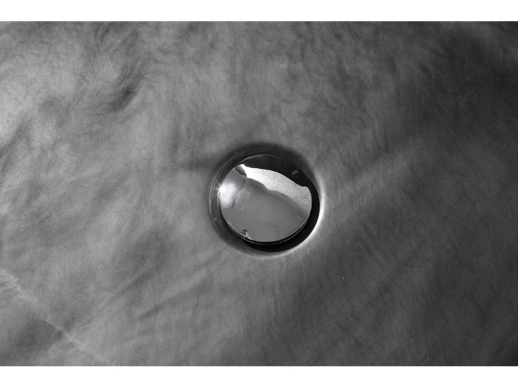 Baignoire îlot MARBELA - 190 L - 180*85*58cm - Effet Marbre - Noir