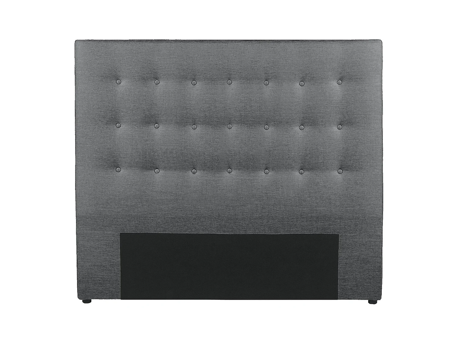 Cabecero acolchado FRANCESCO - 160 cm - Tela - Gris