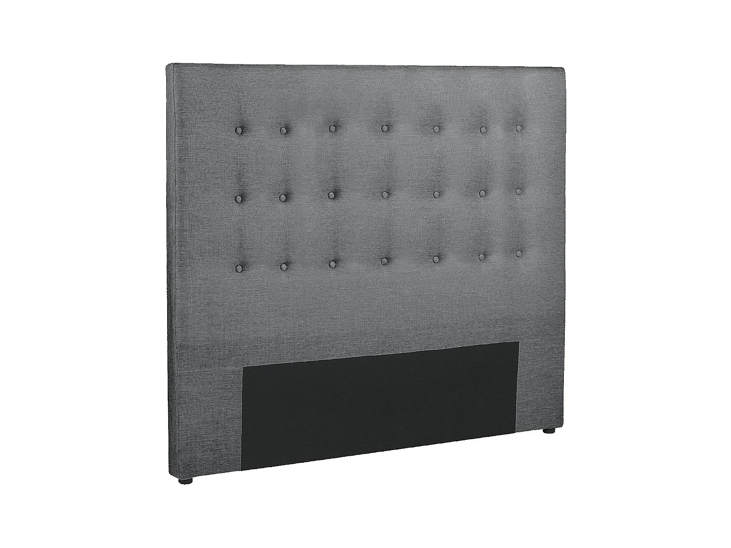 Cabecero acolchado FRANCESCO - 160 cm - Tela - Gris