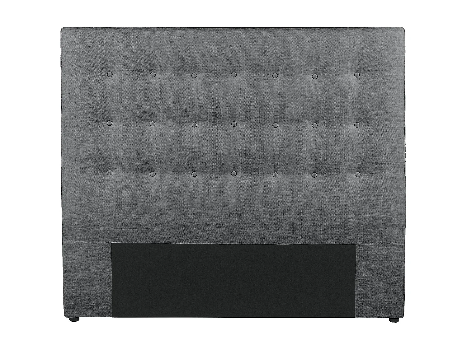 Pikowany zagłówek FRANCESCO — 160 cm — tkanina — szary