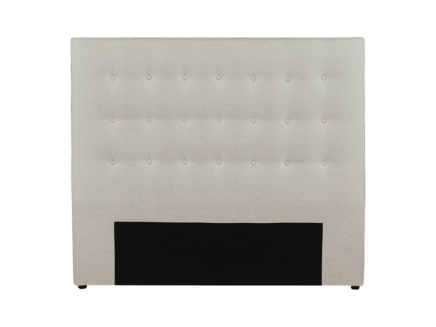 Cabecero acolchado FRANCESCO - 160 cm - Tela - Beige