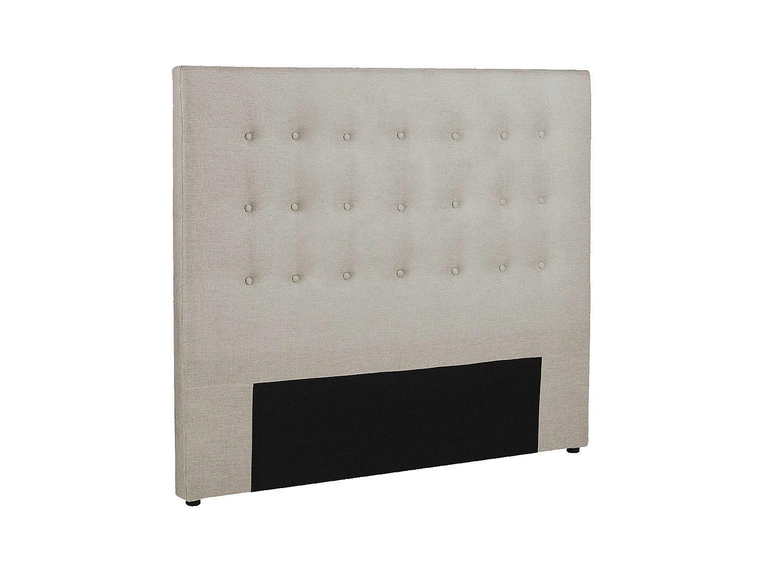 Cabecero acolchado FRANCESCO - 160 cm - Tela - Beige