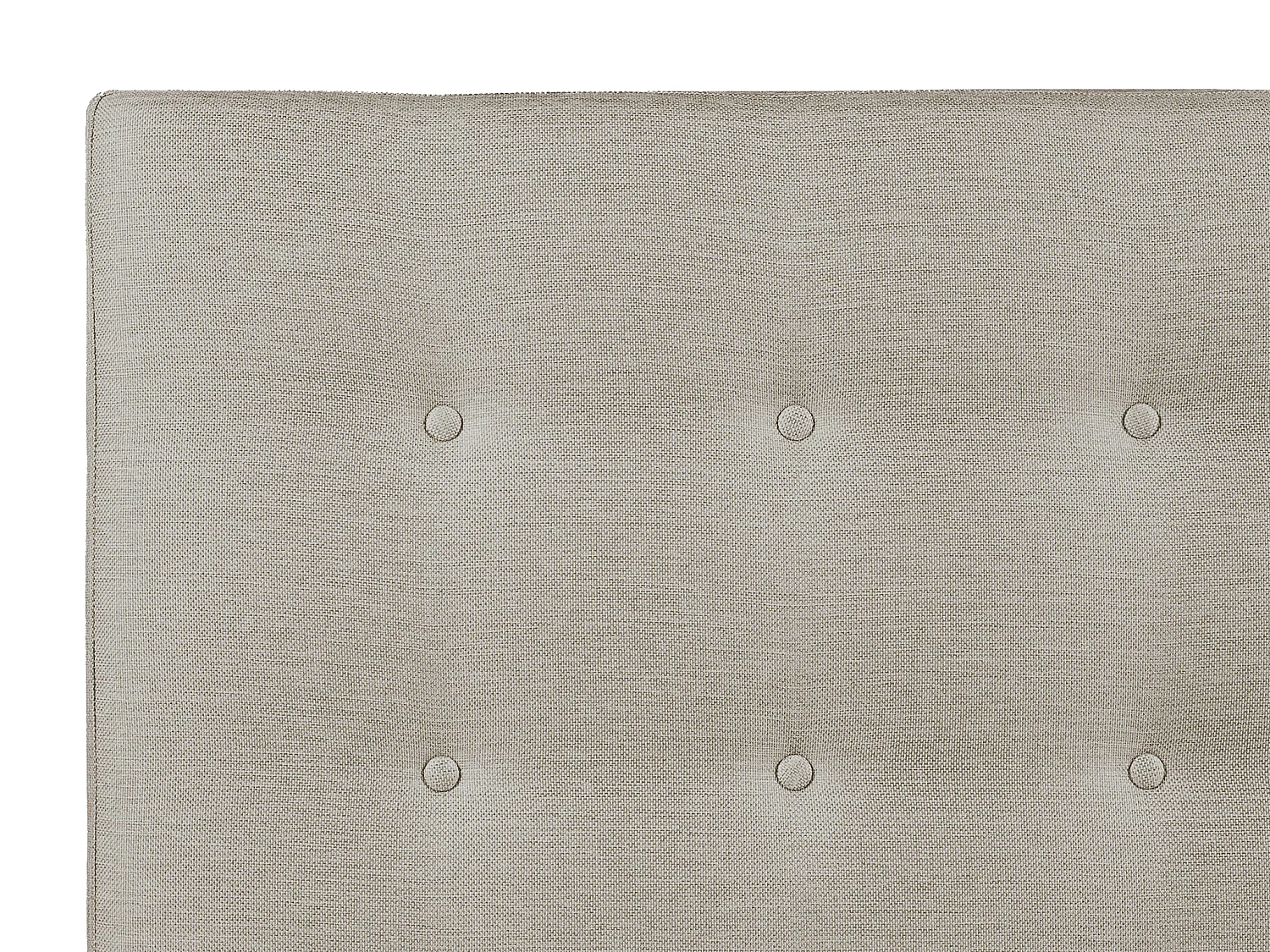 Cabeceira de cama estofada FRANCESCO - 160 cm - Tecido - Bege