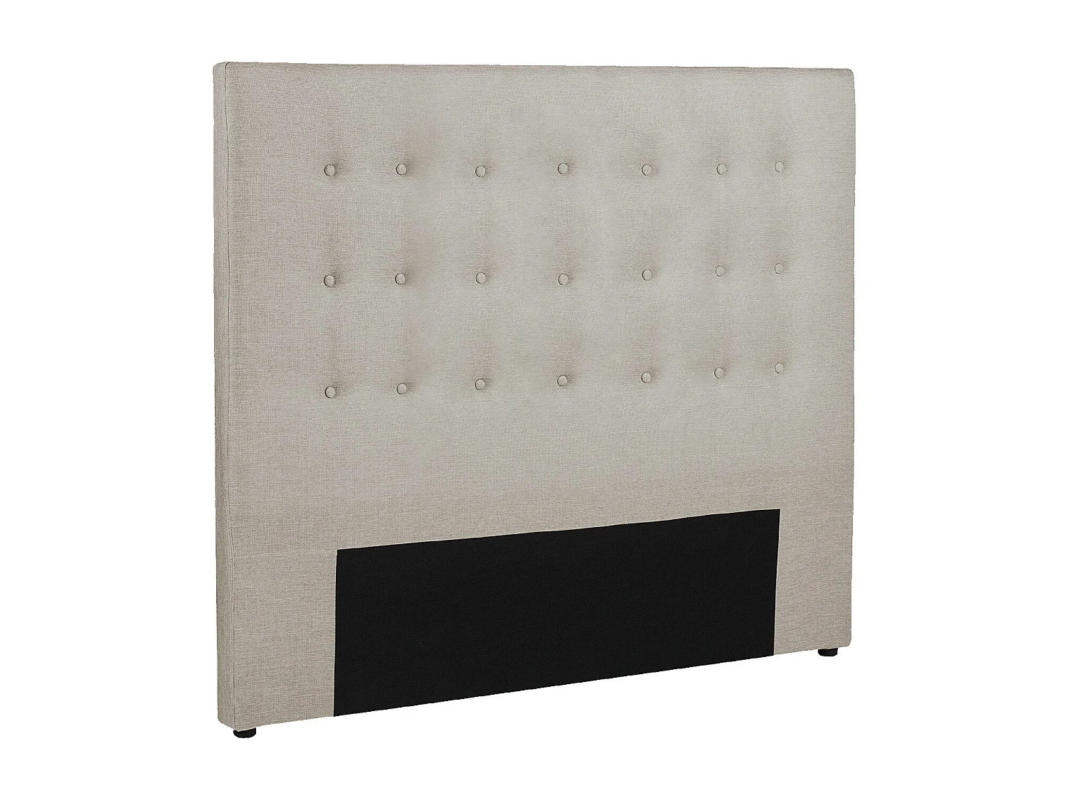 Cabeceira de cama estofada FRANCESCO - 160 cm - Tecido - Bege