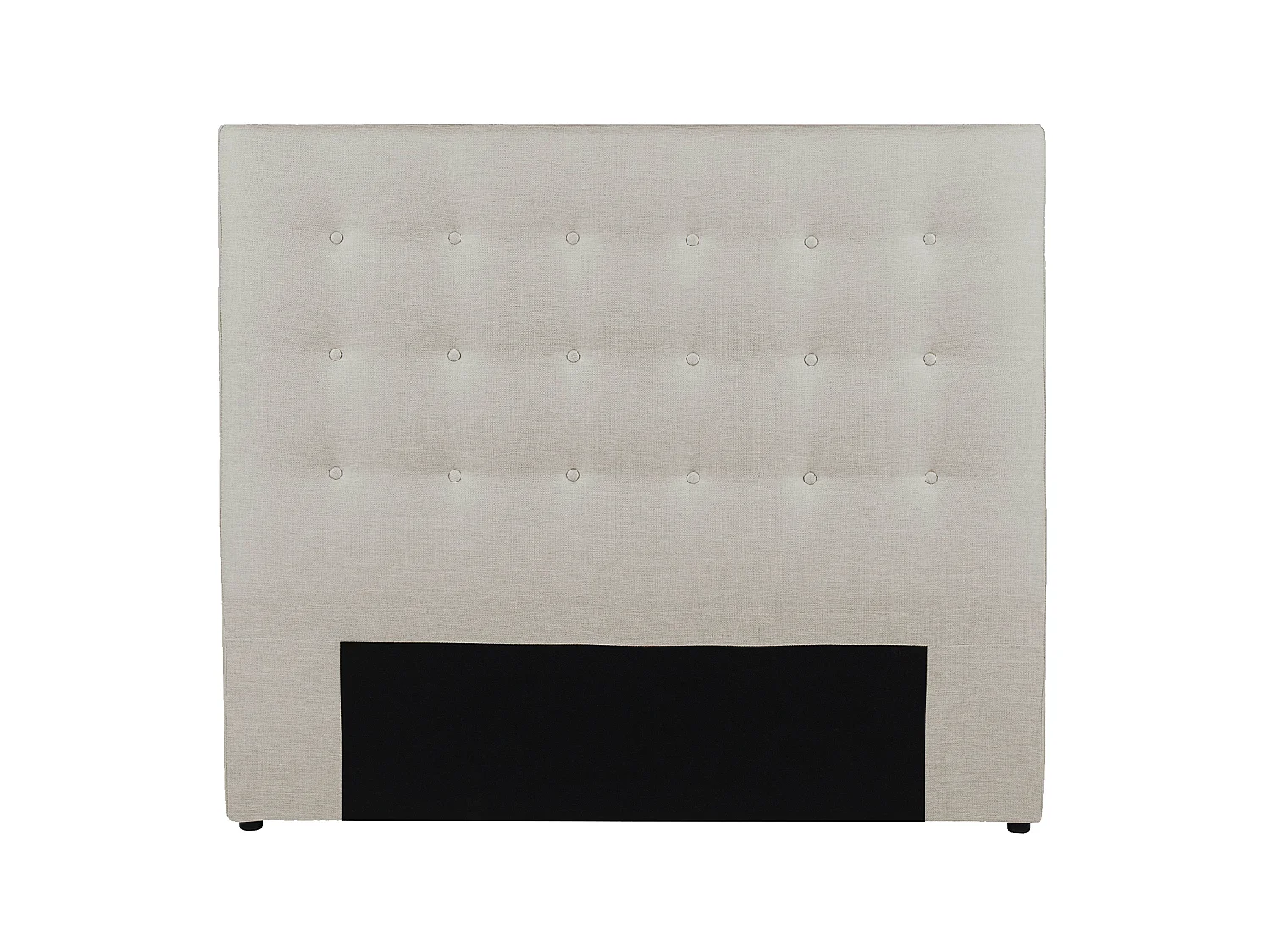 Cabecero acolchado FRANCESCO - 140 cm - Tela - Beige