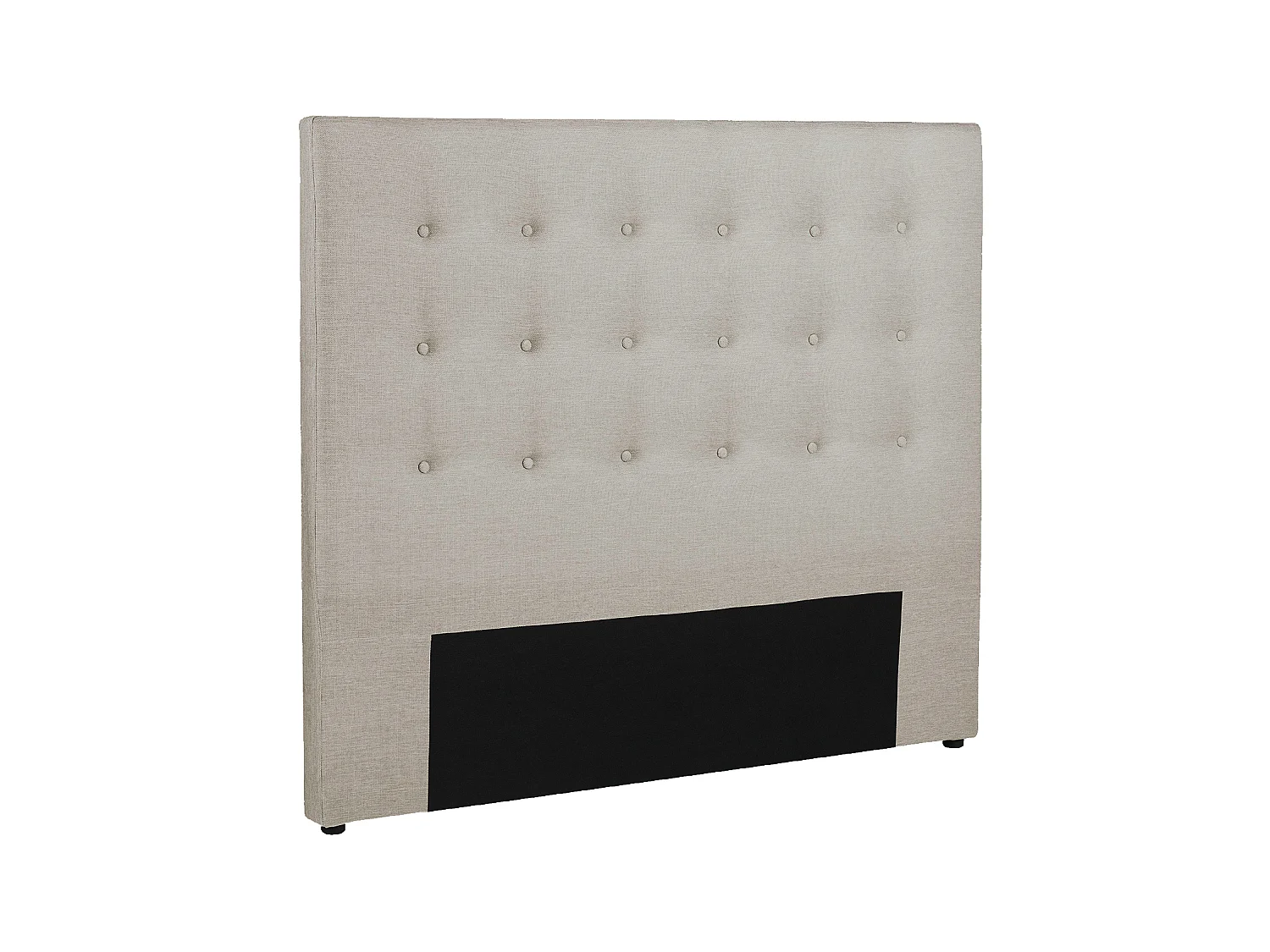 Cabecero acolchado FRANCESCO - 140 cm - Tela - Beige