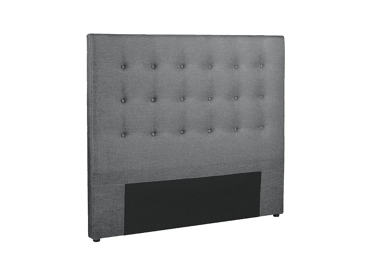 Testata capitonné FRANCESCO - 140 cm - Tessuto - Grigio