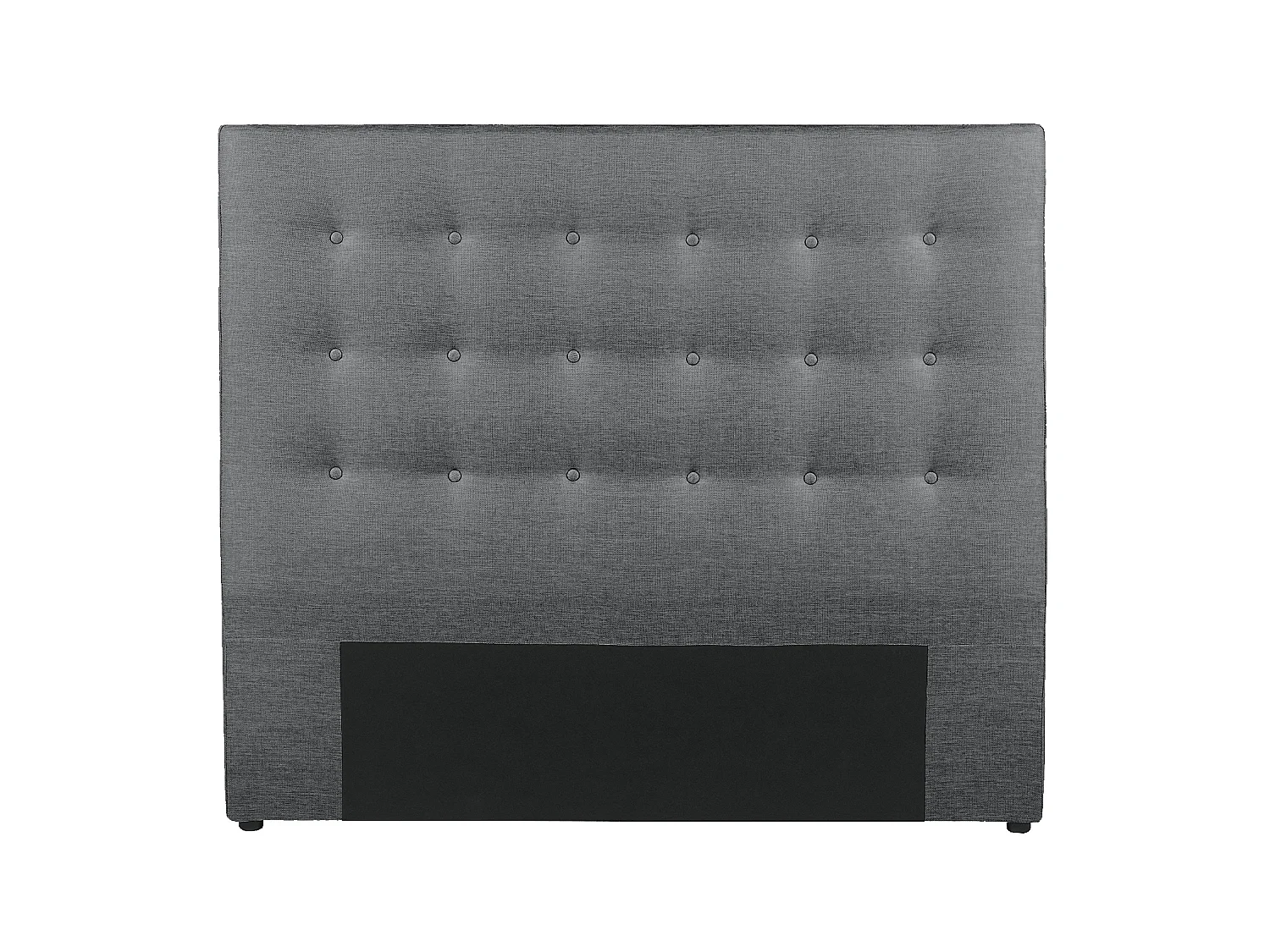 Cabecero acolchado FRANCESCO - 140 cm - Tela - Gris