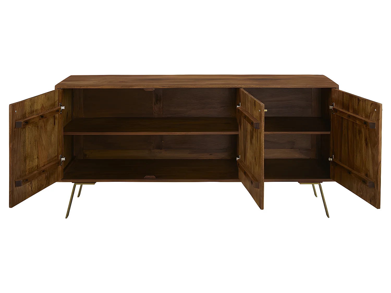 Sideboard mit 3 Türen - Seeshamholz & Metall - ORPHEA