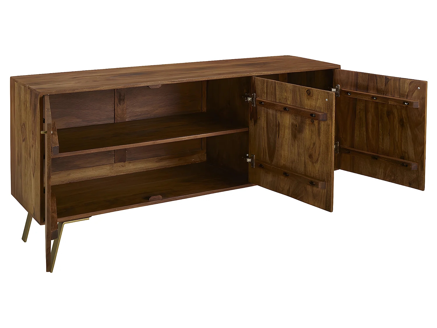 Sideboard mit 3 Türen - Seeshamholz & Metall - ORPHEA