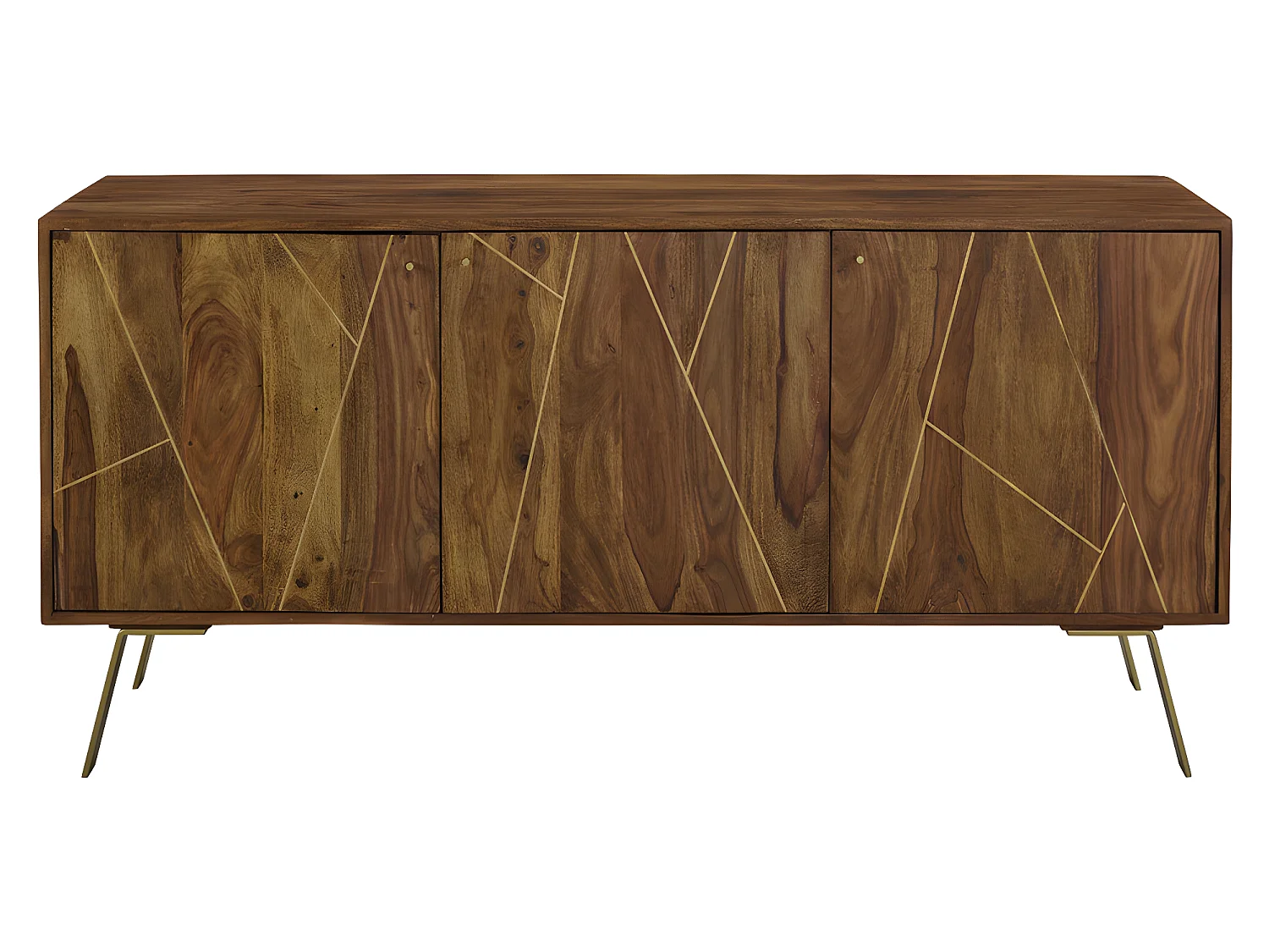 Sideboard mit 3 Türen - Seeshamholz & Metall - ORPHEA