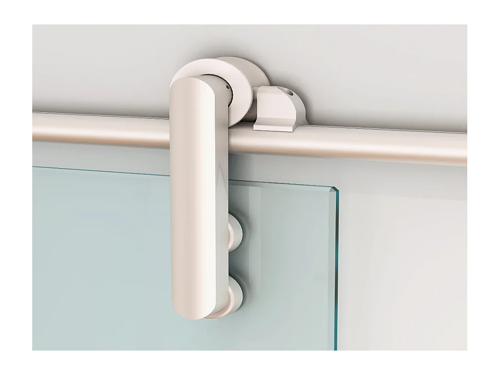 Puerta corredera CLEAVER con sistema de aplique - 205x73 cm - Cristal templado