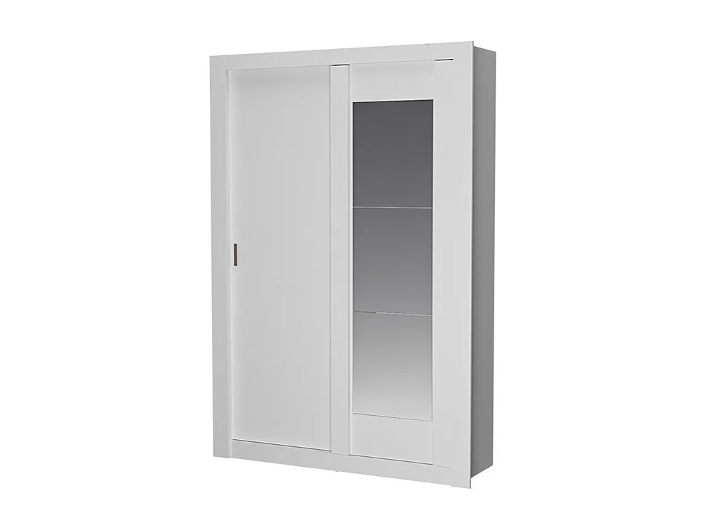Garderobe PETTERI - 2 skyveve - Med speil - L.152 - Hvit