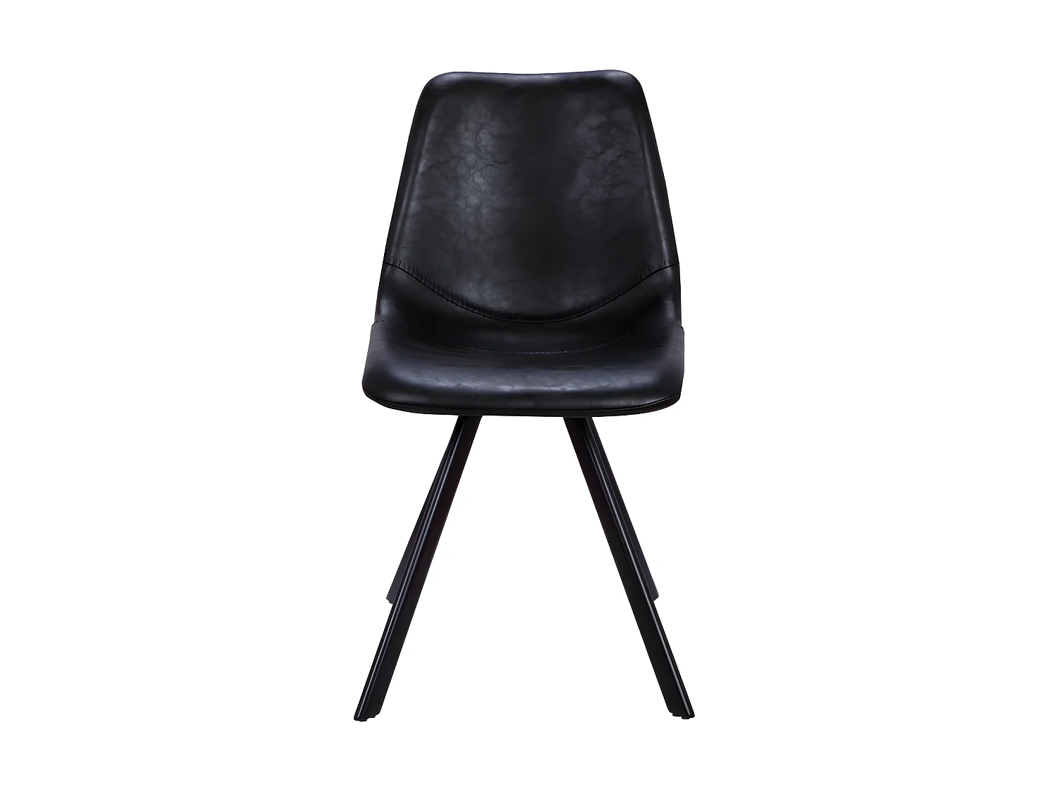 Lote de 6 sillas LUBINE - Piel sintética - negro