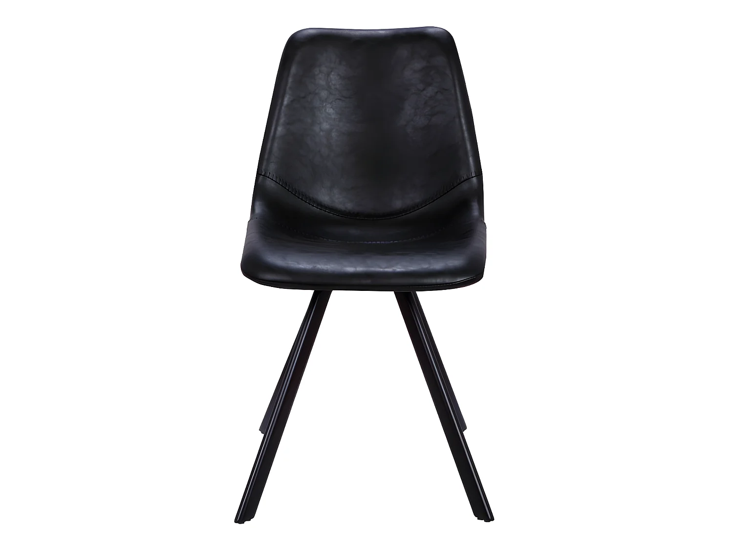 Conjunto de 6 cadeiras LUBINE - Pele sintética - Preto