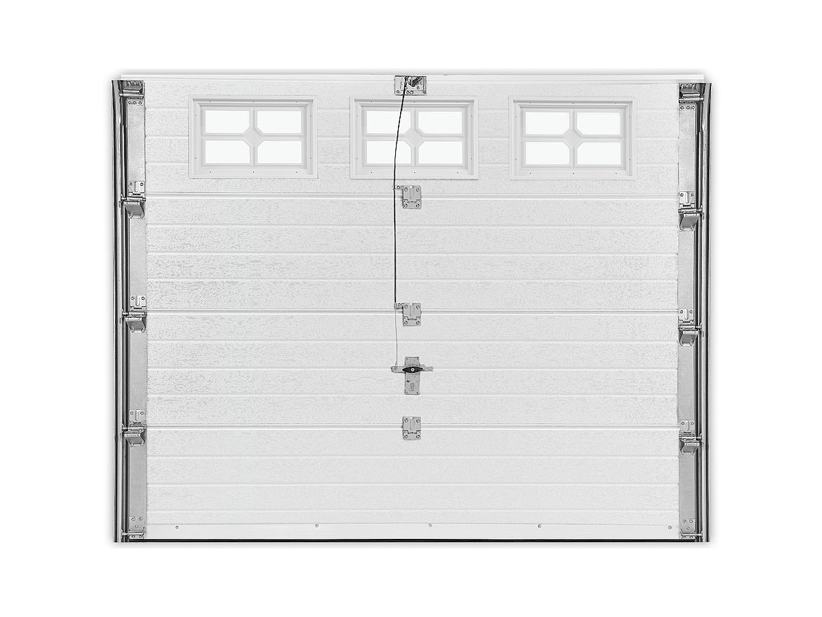 Puerta de garaje seccional con ventanas blanca SPEOS