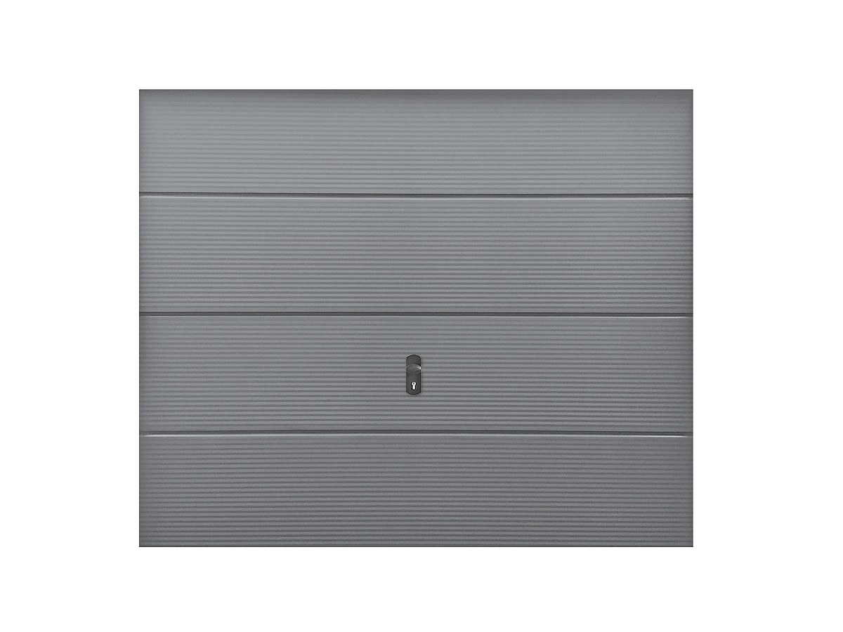 Puerta de garaje seccional CADILLO con ranuras - Gris