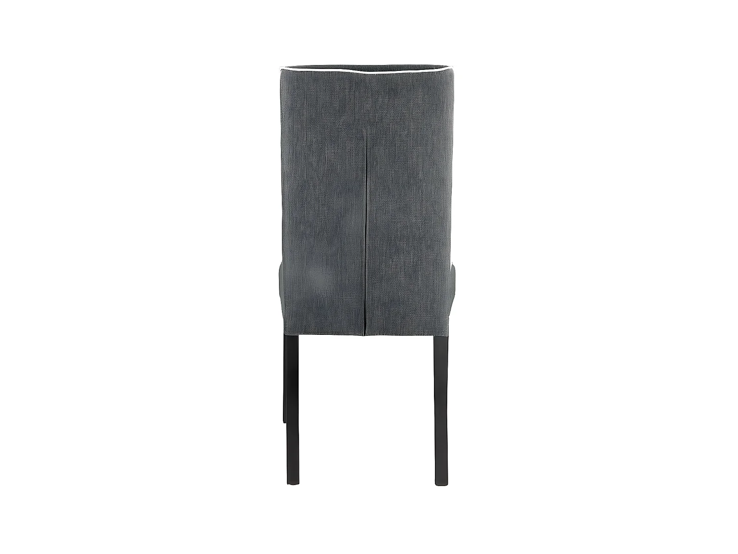 Lot de 2 chaises en tissu et bois d'hévéa - Gris - GABELLE
