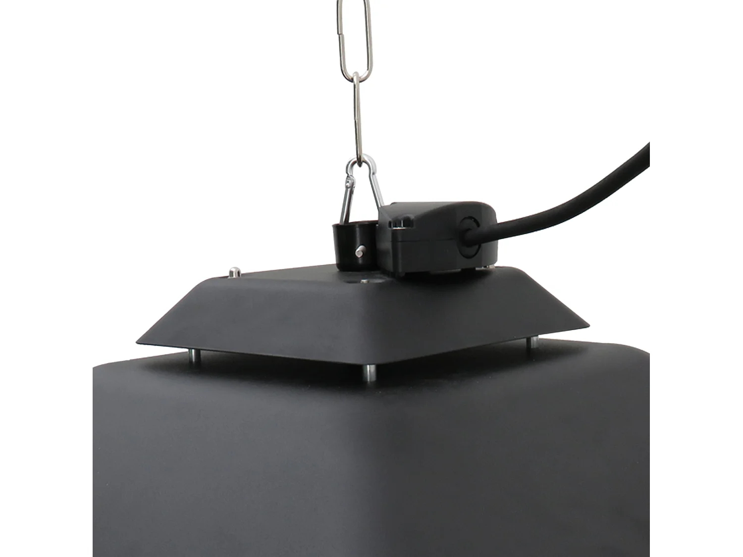 Estufa colgante de techo negro 43x43x25cm Outsunny